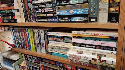 The shelves at Pegasus Books