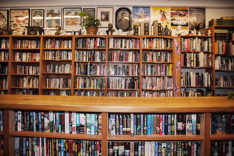 The east wall of Mercer Street Books